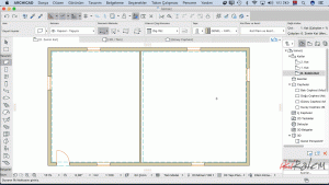 Duvar ve kirişlerin kılavuz çizgileri elemanlar çizilirken belirirler ve sonrasında normalde görünmezler. Bu çizgileri planda sürekli görünür kılmak ve tüm bunları topluca görerek temiz kesişimleri açısından kontrol etmek isterseniz: